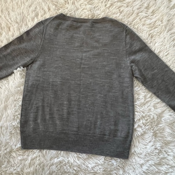 J. Crew 100% Merino Wool Crewnecklace w/ ruffle sleeve - Size L - Picture 5 of 7